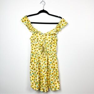 NWT Retrod Romper Yellow & White Sunflower Pattern